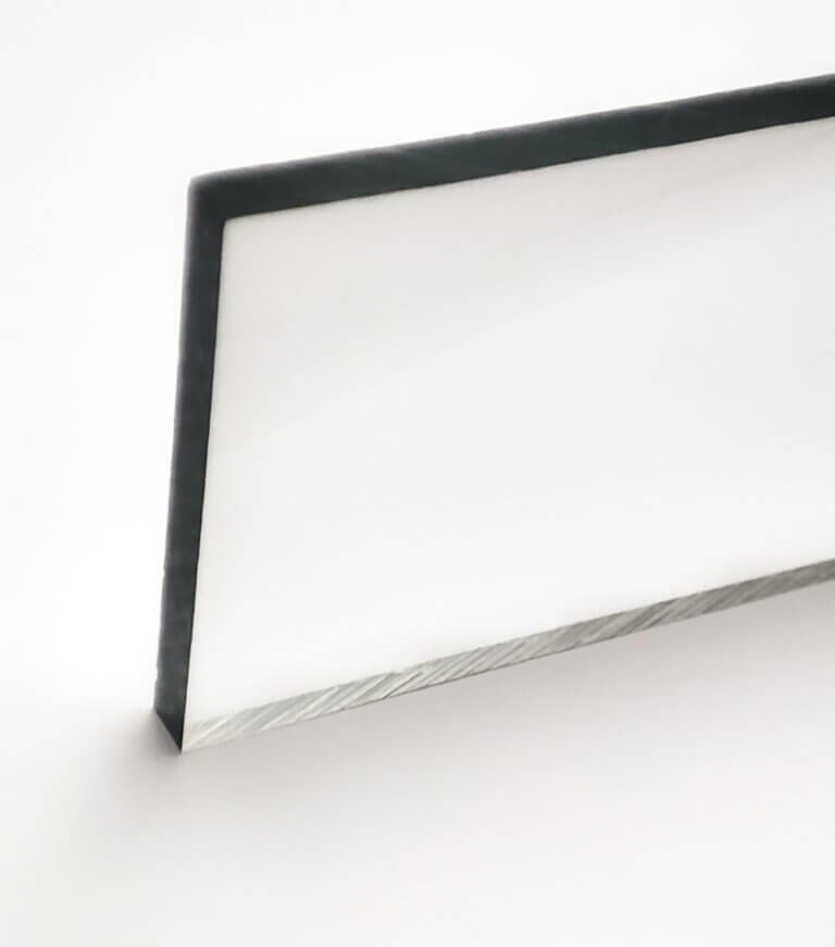Aluminium Tischnamensschild L-Form – Matt Eloxiert, Mit PVC-Fenster, 200x54 Mm